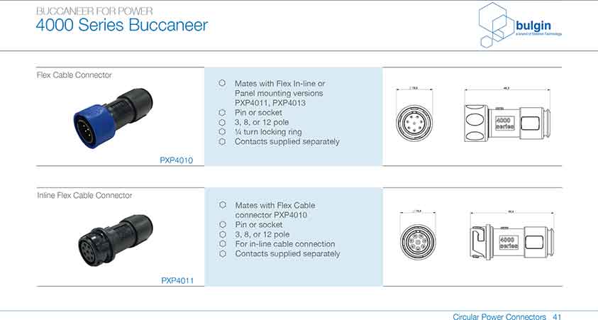 線纜連接器PXP4010尺寸 線纜連接器PXP4010尺寸